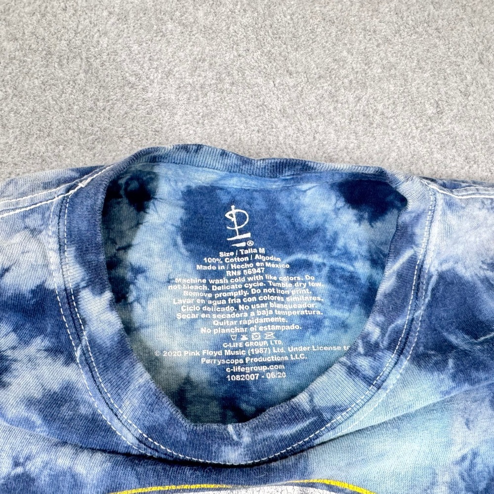 Pink Floyd The Dark Side Of Moon Shirt Tour 73' Concert Blue Tie Dye Tee Medium‎ - Picture 4 of 5